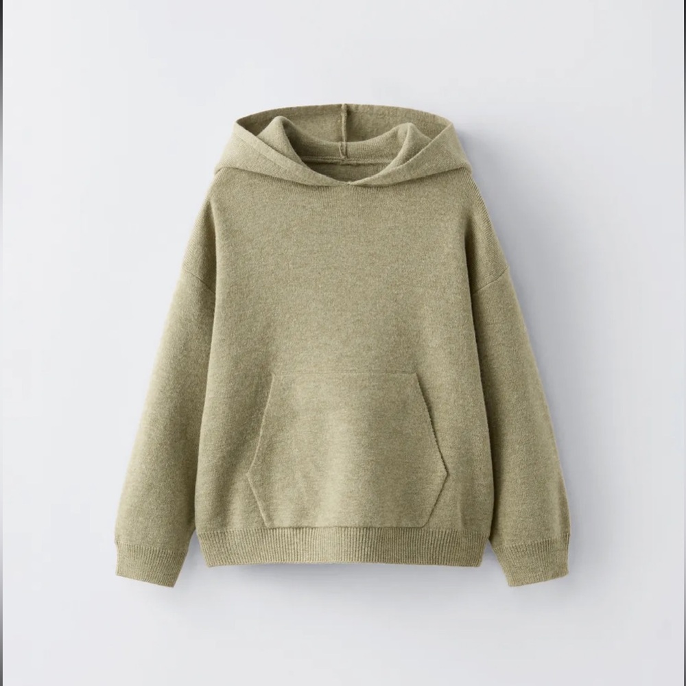 Zara kids boys girls hooded knit sweater shirt size 4